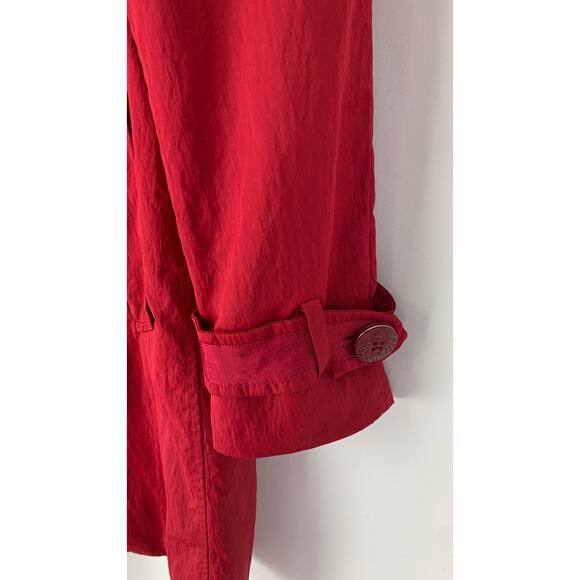 Elie Tahari Double Breasted Trench Coat Jacket Womens Small Red - Picture 4 of 12